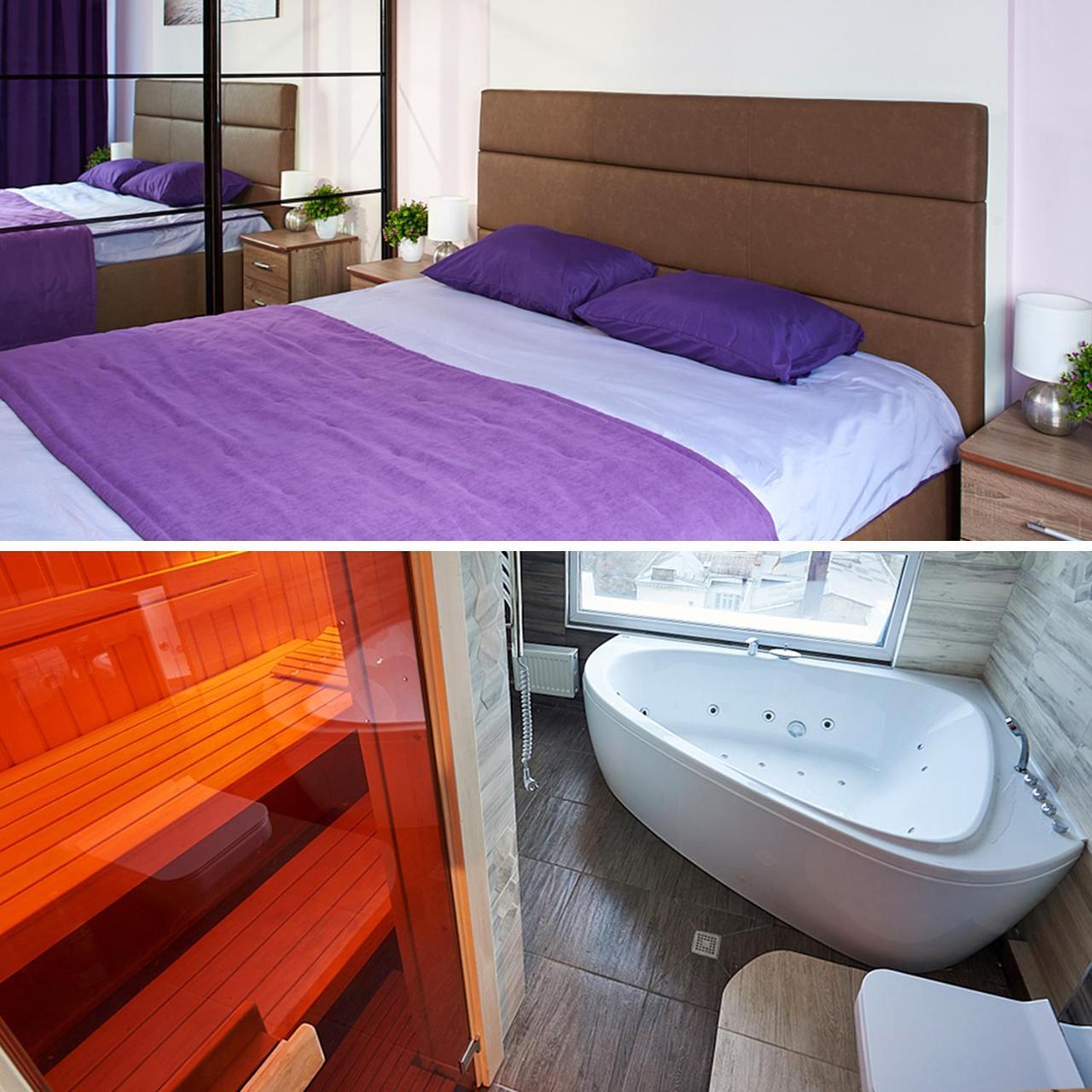 Sauna, Big Jacuzzi , Khreshchatyk Apartments Kiev Exteriör bild